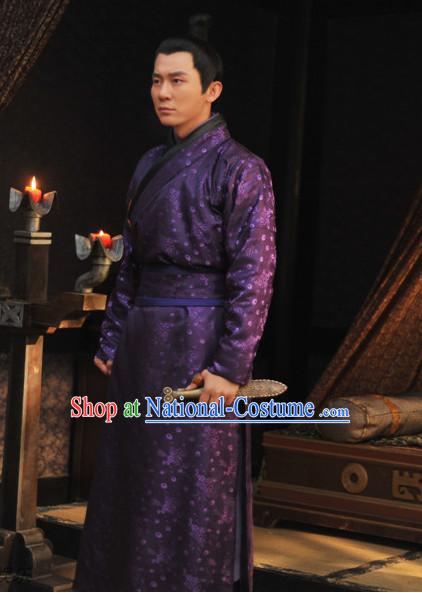 Tang Dynasty Chinese Zhangsun Wu Ji Costume Complete Set for Men