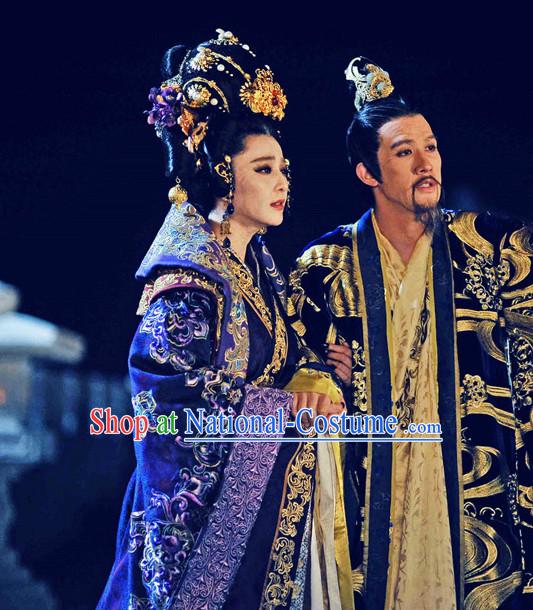 Tang Dynasty Emperor Gaozong of Tang and Wu Zetian Empress Costumes Prince Garment Outfits Clothing Costumes Costume Complete Sets for Men and Women