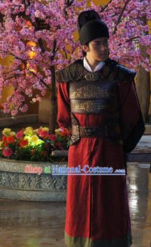 Tang Dynasty Chinese General Body Armor Costume Complete Set for Men