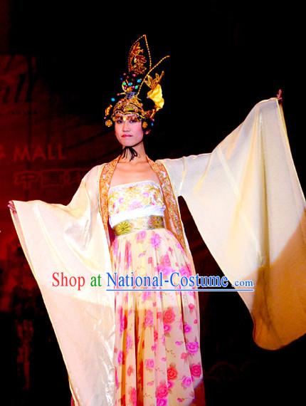 Tang Dynasty Chinese Dance Costumes Opera Costume and Hair Accessories Complete Set for Women