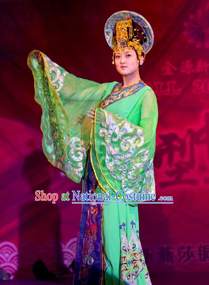 Tang Dynasty Chinese Dance Costumes Opera Costume and Hair Accessories Complete Set for Women