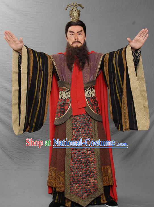 Ancient Chinese Costume Three Kingdoms Emperor Costumes Garment Outfits Clothing for Men