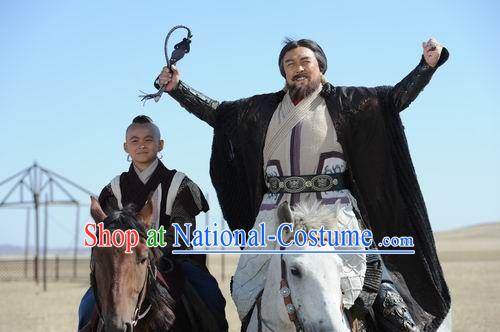 the Founder and Great Khan of the Mongol Empire Genghis Khan Yuan Dynasty Costume Complete Set for Men