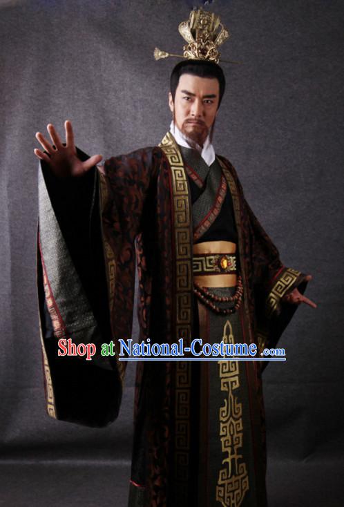 Three Kingdoms Chinese Emperor Wei Wendi Costume Costumes Clothing Clothes Garment Outfits Suits for Men