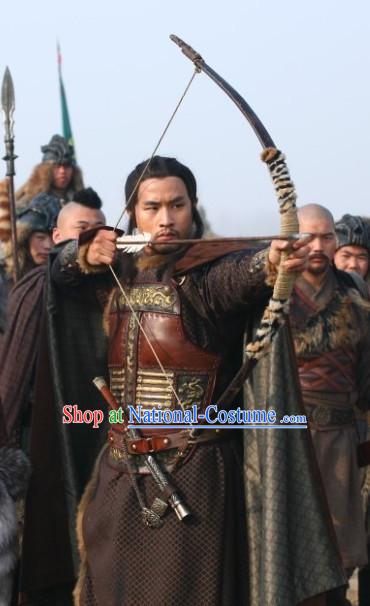 Song Dynasty General Han Shizhong Armor Costume Costumes Dresses Clothing Clothes Garment Outfits Suits Complete Set for Men