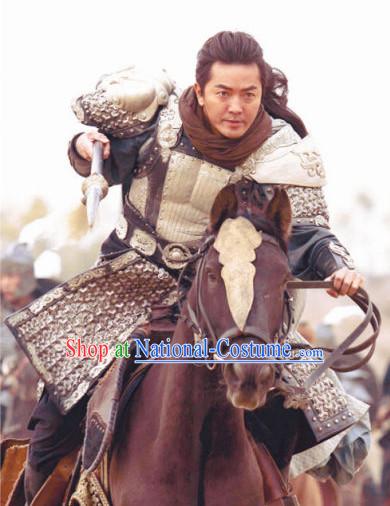 Song Dynasty General Yang Yanzhao Body Armor Costume Costumes Dresses Clothing Clothes Garment Outfits Suits Complete Set for Men