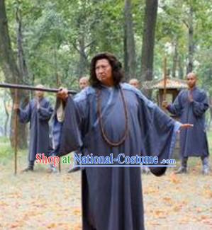 Ming Dynasty Shaolin Monk Costumes Dresses Clothing Clothes Garment Outfits Suits Complete Set for Men