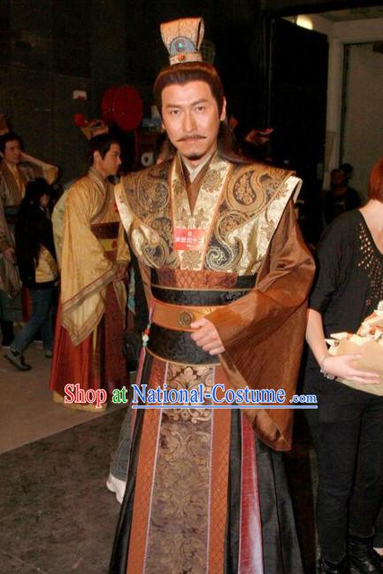 Ming Dynasty Prince Costumes Dresses Clothing Clothes Garment Outfits Suits Complete Set for Men