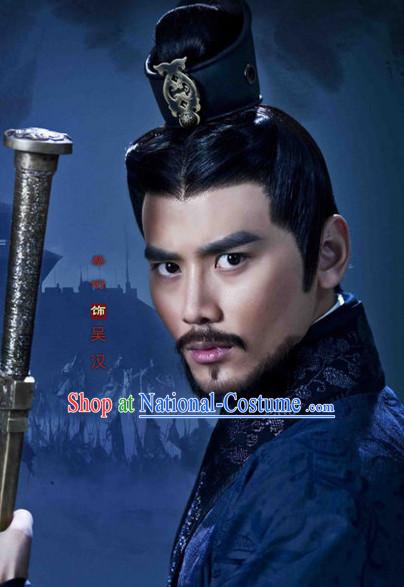 Chinese Qin Dynasty Genearal Wiig Wigs for Men