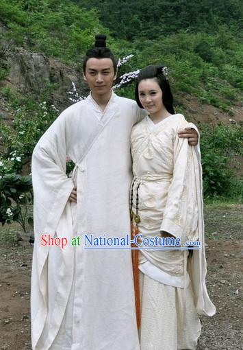 Chinese Qin Dynasty Clothes Costume Dresses Clothing Clothes Garment Outfits Suits Complete Set for Men