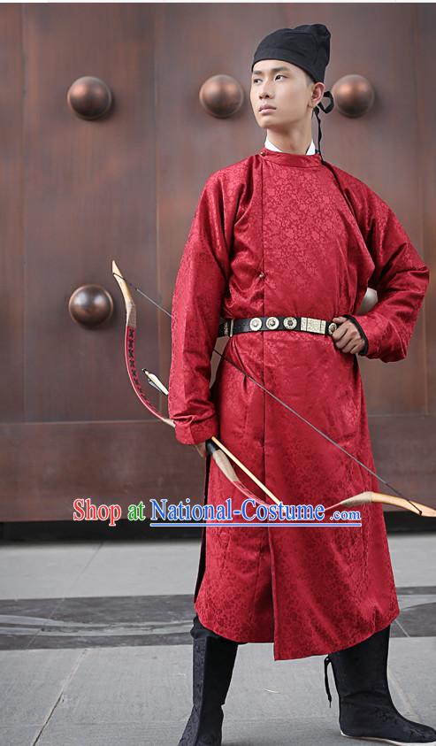 Ancient Chinese Costumes Free Custom Tailored Tang Dynasty Clothing and Hat for Men