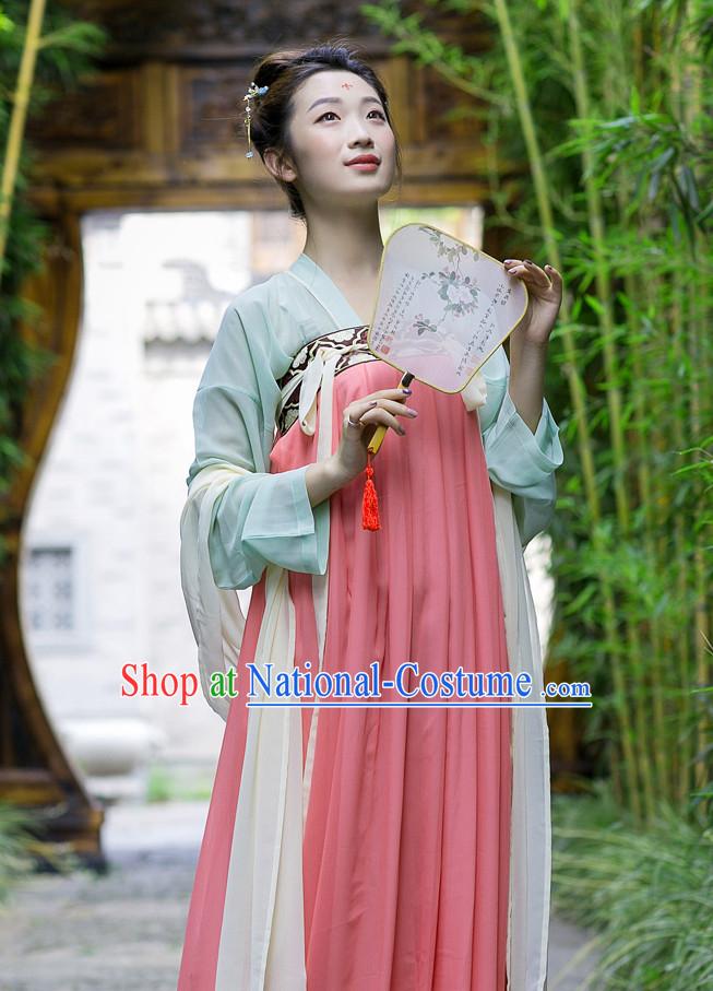 Tang Dynasty Ancient Chinese People Clothes Complete Set for Women