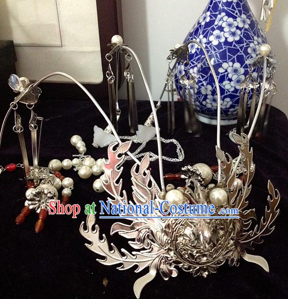 Chinese Ancient Style Imperial Crown Headwear Headpieces Hair Jewelry Hairpin for Women