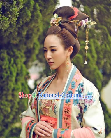 Chinese Ancient Style Wigs and Hair Jewelry Accessories Hairpins Headwear for Women