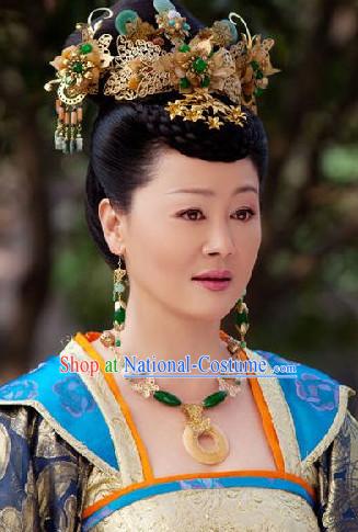 Chinese Ancient Style Imperial Princess Hair Jewelry Accessories Hairpins Headwear Headdress Hair Fascinators for Women