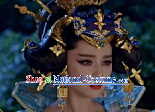 Chinese Ancient Style Imperial Queen Hair Jewelry Accessories Hairpins Headwear Headdress Hair Fascinators for Women