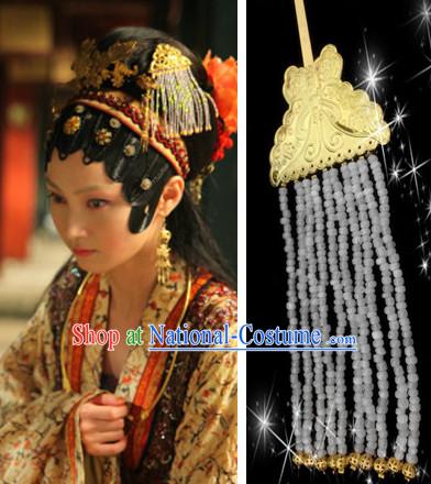 Chinese Ancient Style Imperial Queen Empress Phoenix Hair Jewelry Accessories Hairpins Headwear Headdress Hair Fascinators for Women