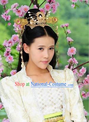 Chinese Ancient Style Princess Hair Jewelry Accessories Hairpins Headwear Headdress Hair Fascinators for Women