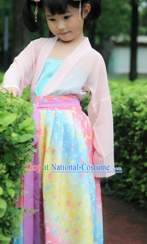 Chinese Costume Chinese Costumes Hanfu Han Dynasty Ancient China Scholar Clothing Dress Garment Suits Clothes Complete Set for Kids