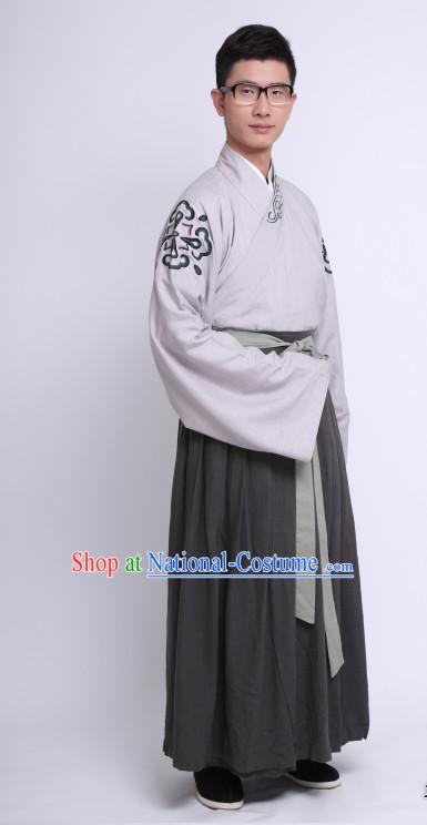 Chinese Costume Chinese Costumes Hanfu Han Dynasty Ancient China Scholar Clothing Dresses Garment Suits Clothes Complete Set for Men