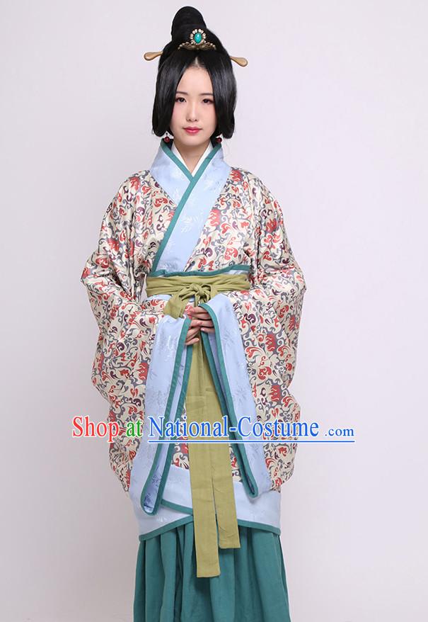 Chinese Costume Chinese Costumes Hanfu Han Dynasty Ancient China Scholar Clothing Dresses Garment Suits Clothes Complete Set for Women