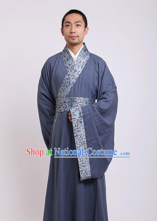 Chinese Costume Chinese Costumes Hanfu Han Dynasty Ancient China Scholar Clothing Dresses Garment Suits Clothes Complete Set for Men