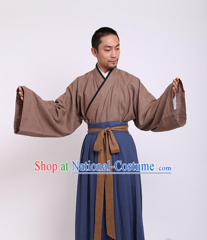 Chinese Costume Chinese Costumes Hanfu Han Dynasty Ancient China Scholar Clothing Dresses Garment Suits Clothes Complete Set for Men