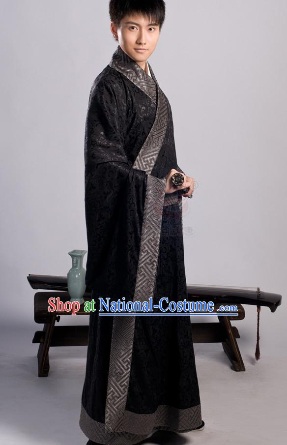 Chinese Costume Chinese Costumes Hanfu Han Dynasty Ancient China Scholar Clothing Dresses Garment Suits Clothes Complete Set for Men