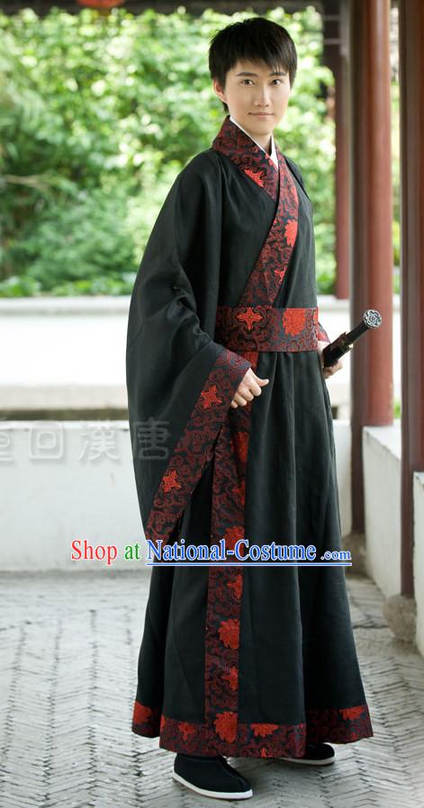 Chinese Costume Chinese Costumes Hanfu Han Dynasty Ancient China Scholar Clothing Dresses Garment Suits Clothes Complete Set for Men