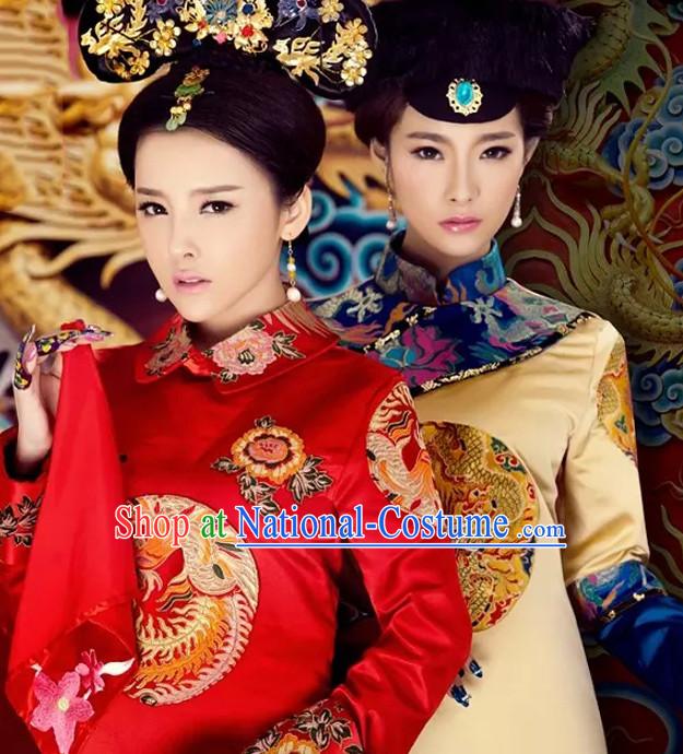 Qing Dynasty Women Empress Queen Costumes Kimono Costumes Costume Wholesale Clothing Dance Costumes Cosplay