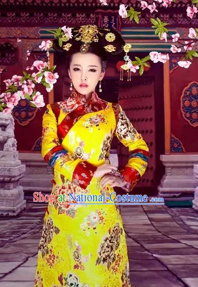 Qing Dynasty Women Empress Queen Costumes Kimono Costumes Costume Wholesale Clothing Dance Costumes Cosplay