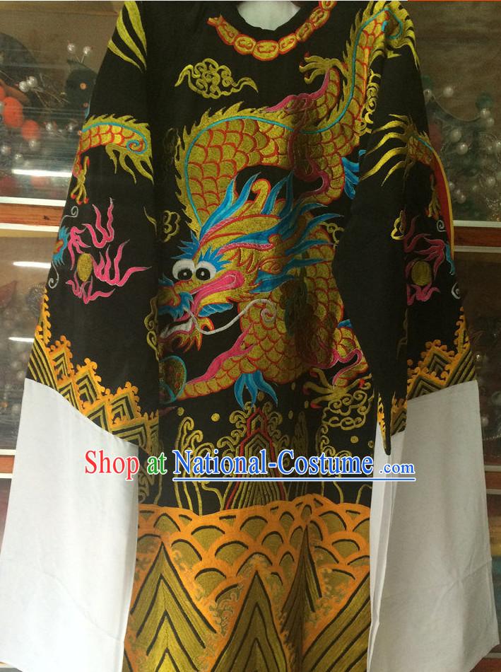 Chinese Opera Dragon Robe Costume Traditions Culture Dress Masquerade Costumes Kimono Chinese Beijing Clothing for Men