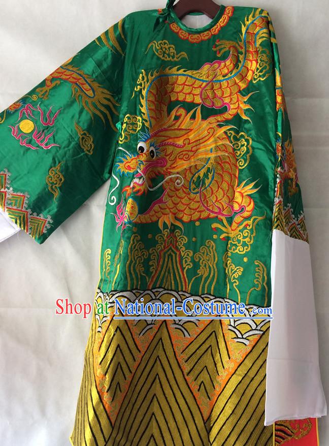 Chinese Opera Embroidered Dragon Robe Costume Traditions Culture Dress Masquerade Costumes Kimono Chinese Beijing Clothing for Men