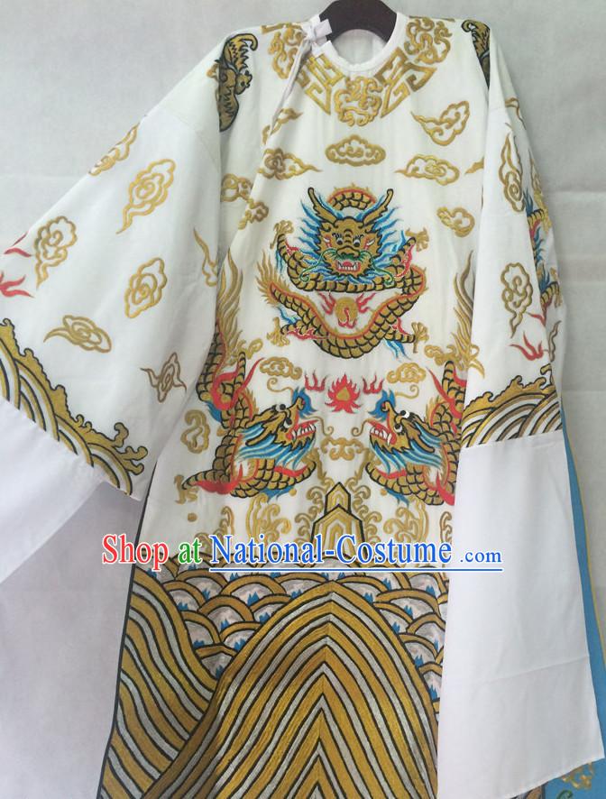 Chinese Opera Embroidered Dragon Robe Costume Traditions Culture Dress Masquerade Costumes Kimono Chinese Beijing Clothing for Men