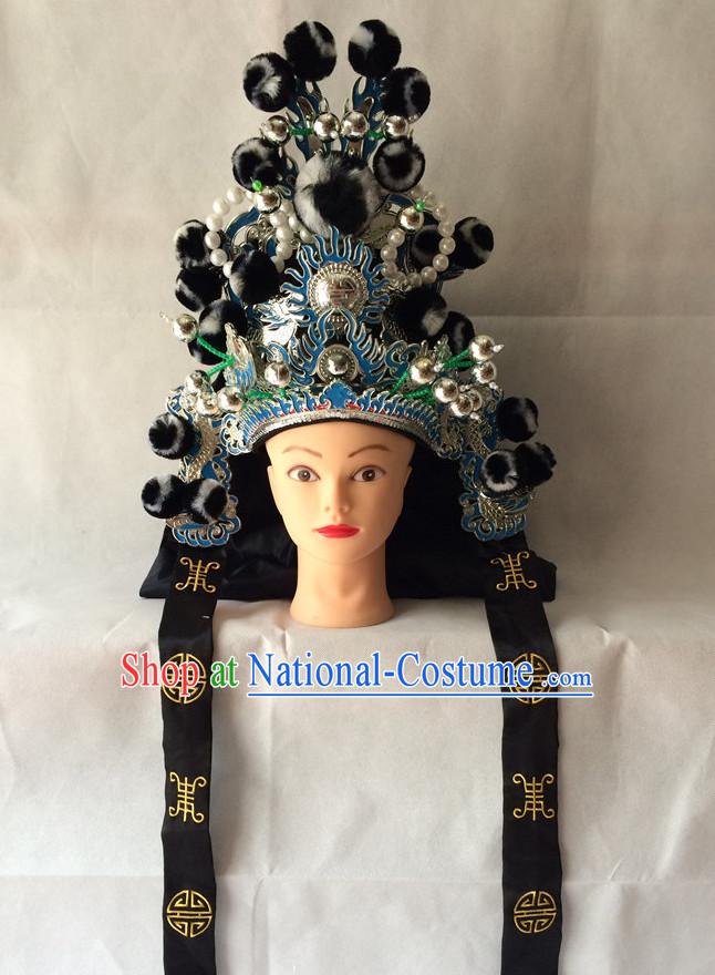 Chinese Traditional Opera Wusheng Hat for Men