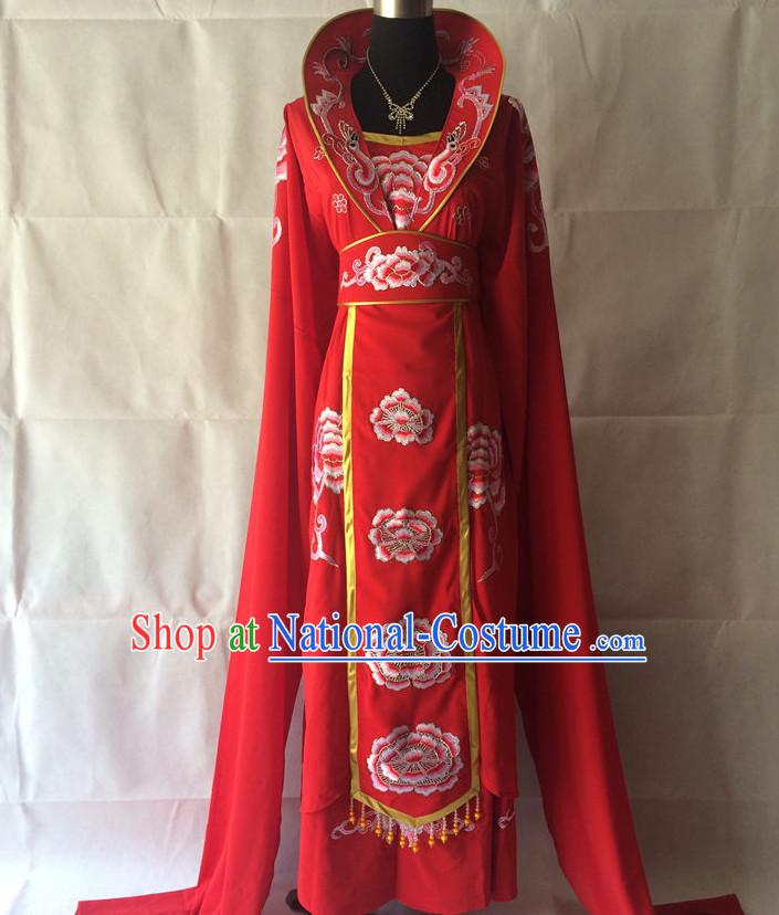 Chinese Opera Embroidered Empress Princess Robe Costume Traditions Culture Dress Masquerade Costumes Kimono Chinese Beijing Clothing for Women