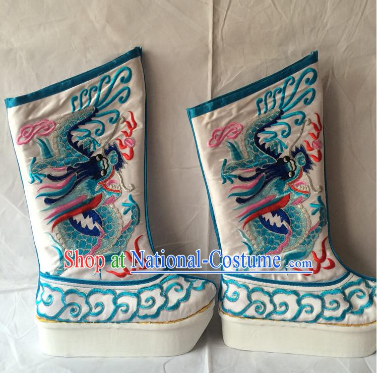 Classic Chinese Opera Embroidered Boots for Men