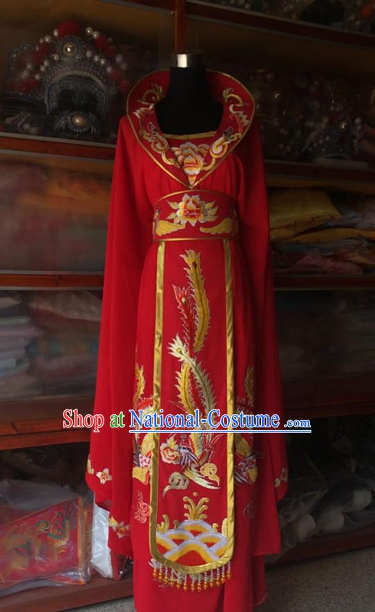 Chinese Opera Embroidered Empress Costume Traditions Culture Dress Masquerade Costumes Kimono Chinese Beijing Clothing for Women