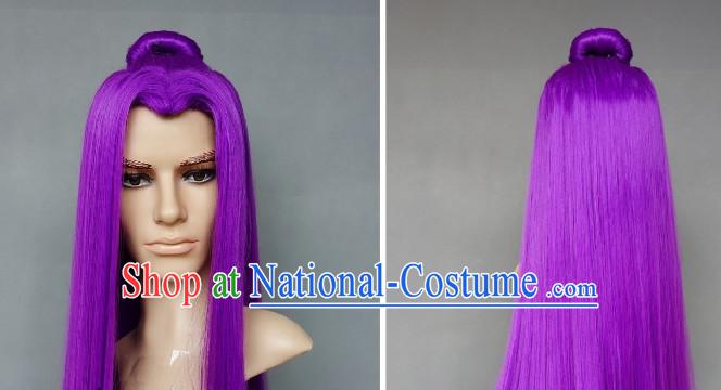 Chinese Swordsman Purple Wigs