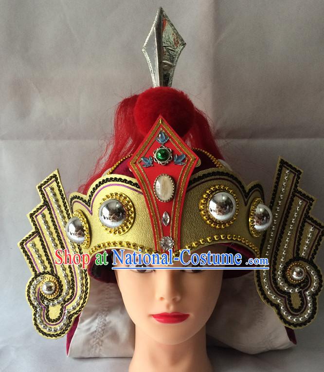 Chinese Opera General Hat Helmet Hat Headwear Headpieces Headdress for Men