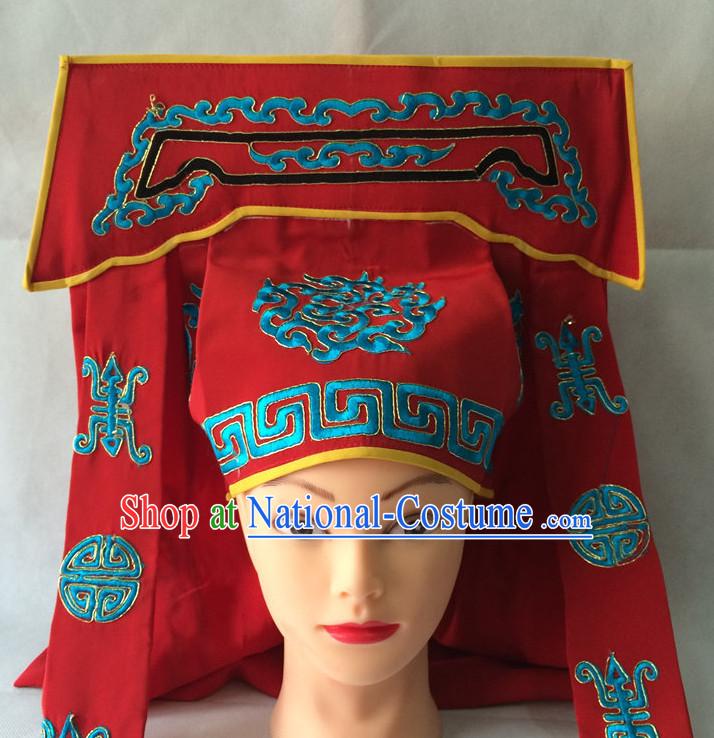 Chinese Opera Hat Bodyguard Helmet Hat Headwear Headpieces Headdress for Men