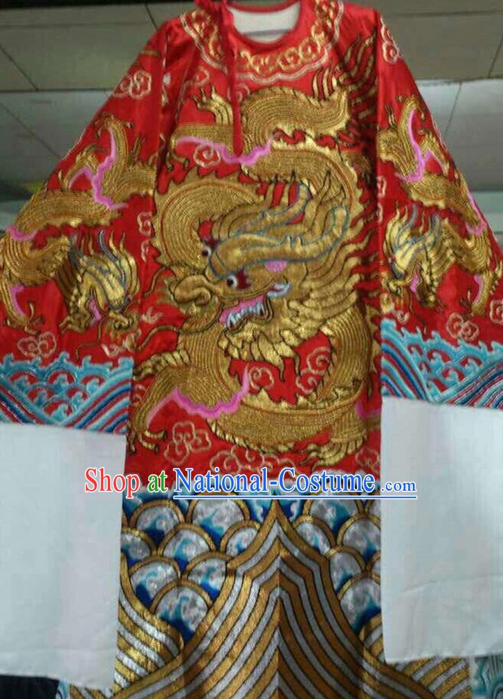 Chinese Opera Classic Dragon Robe Costumes Chinese Costume Dress Wear Outfits Suits for Men