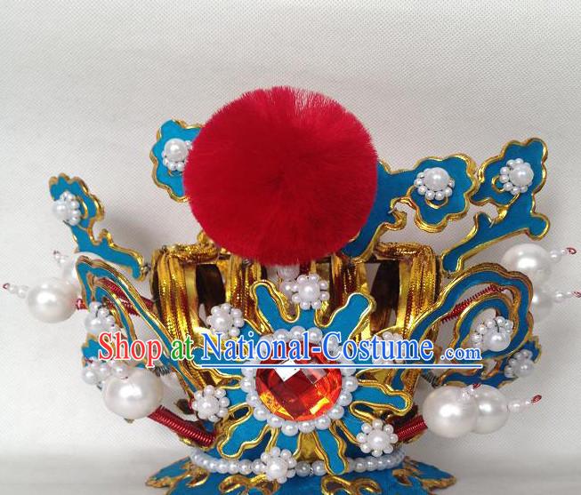 Chinese Opera Prince Headwear Headdress Hat Crown Headpieces