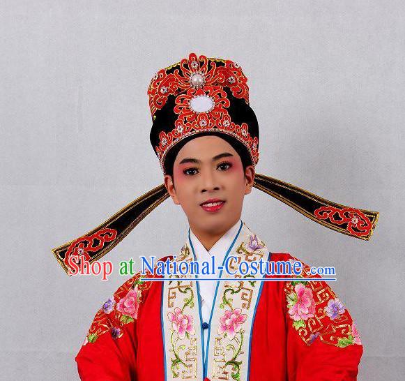 Chinese Opera Scholar Headwear Headdress Hat Crown Headpieces