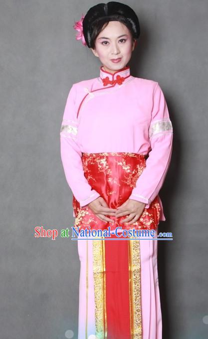 Chinese Opera Classic Housewife Waitress Costume Dress Wear Outfits Suits for Women