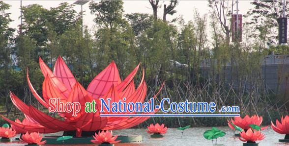 Electric Floating Chinese Dance Costumes Prop Classical Lotus Dance Costume Props Stage Performance Base Folk Decoration