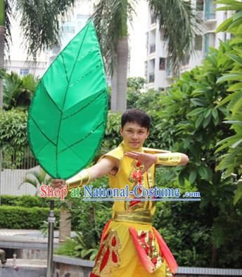 Giant Chinese Dance Apparel Flower Props Folk Dancing Prop Leaf Decoration