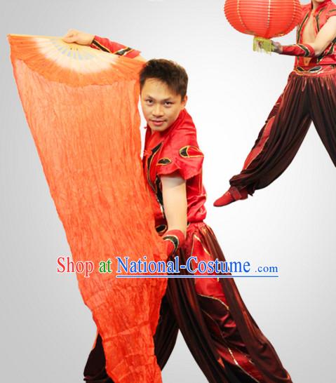 Chinese Folk Red Lantern Dance Costumes and Lantern Props for Men