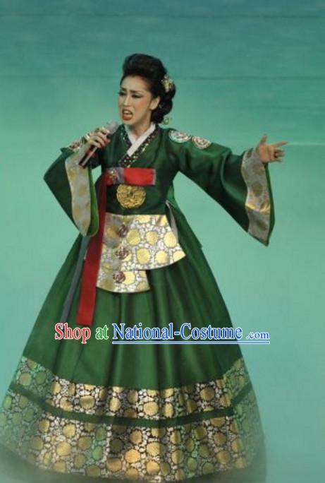 South Korean North Korea Chaoxian Ethnic Minority Folk Dance Costumes Complete Set for Women