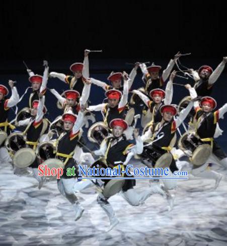 South Korean North Korea Chaoxian Ethnic Minority Folk Dance Costumes Complete Set for Men